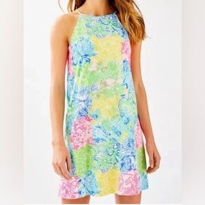 Lilly Pulitzer Margot Cheek to Cheek Pink, Green & Blue Sleeveless Dress - XL